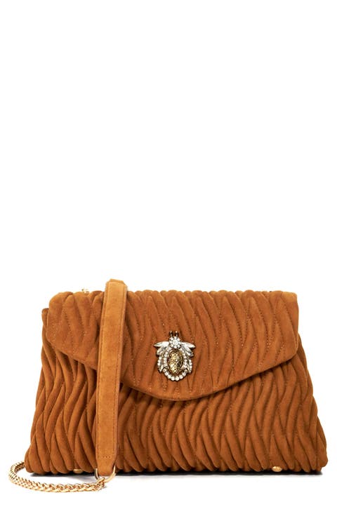 Darling Matelassé Suede Crossbody Bag
