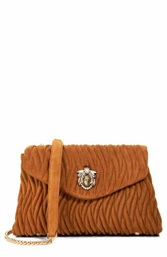 Dune London Darling Matelassé Suede Crossbody Bag