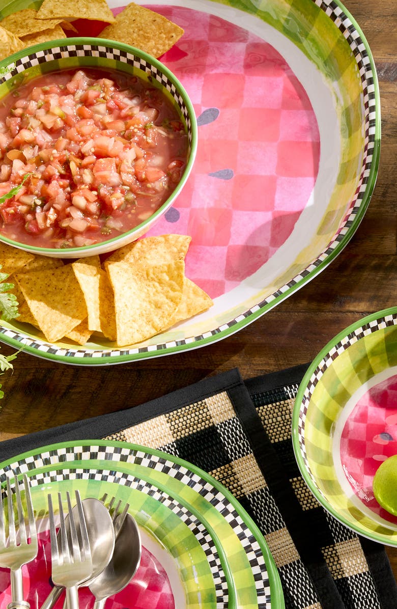 MACKENZIE CHILDS Watermelon Large Melamine Platter, Alternate, color, Green