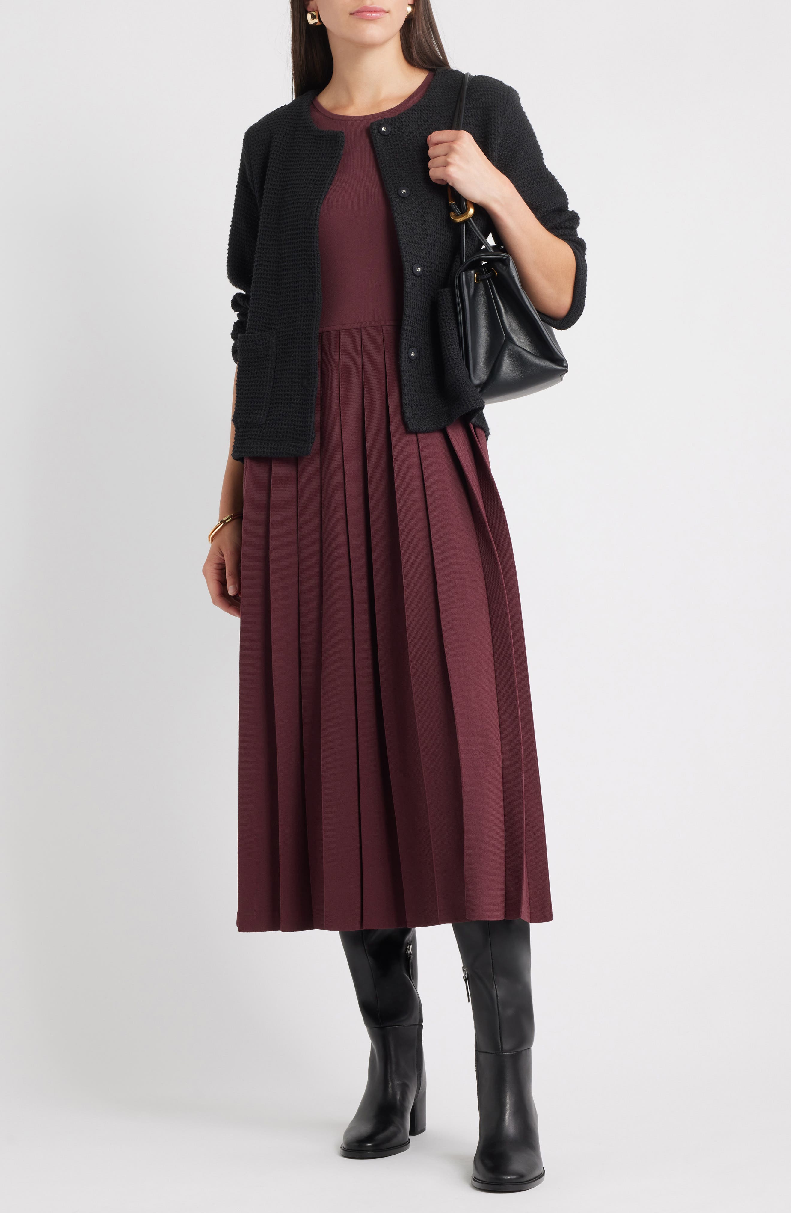 Nordstrom Hanna Tall Boot, Alternate, color, Black