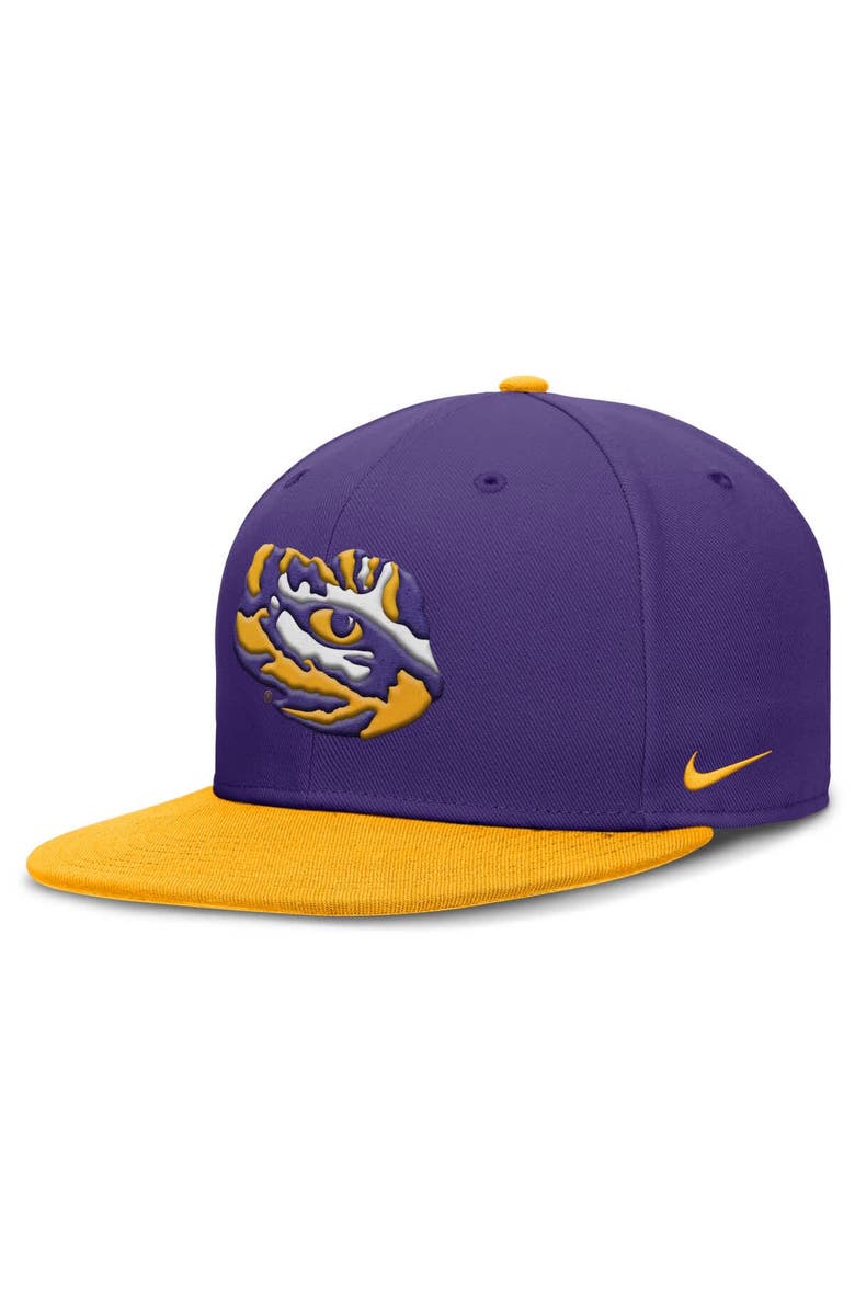 Nike Men's Nike Purple/Gold LSU Tigers Two-Tone Primetime Performance Fitted Hat, Main, color, Purple