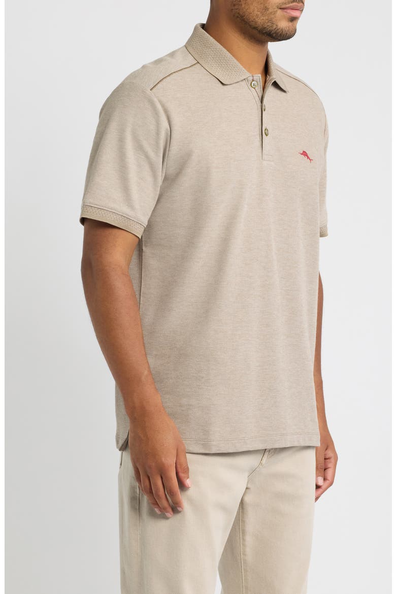 Emfielder Icon Solid IslandZone® Polo, Alternate, color, AUBERAGE HEATHER