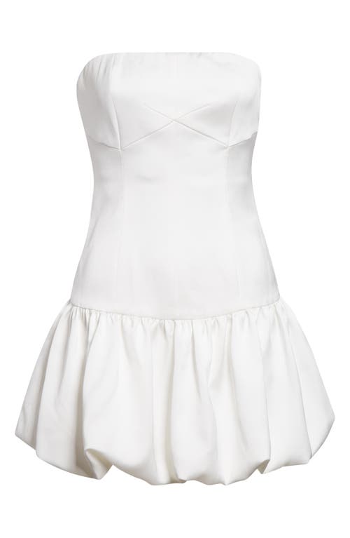 Ramy Brook Kris Strapless Bubble Hem Minidress In White