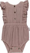 L'ovedbaby Ruffle Organic Cotton Gauze Romper
