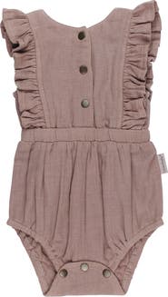 L'ovedbaby Ruffle Organic Cotton Gauze Romper