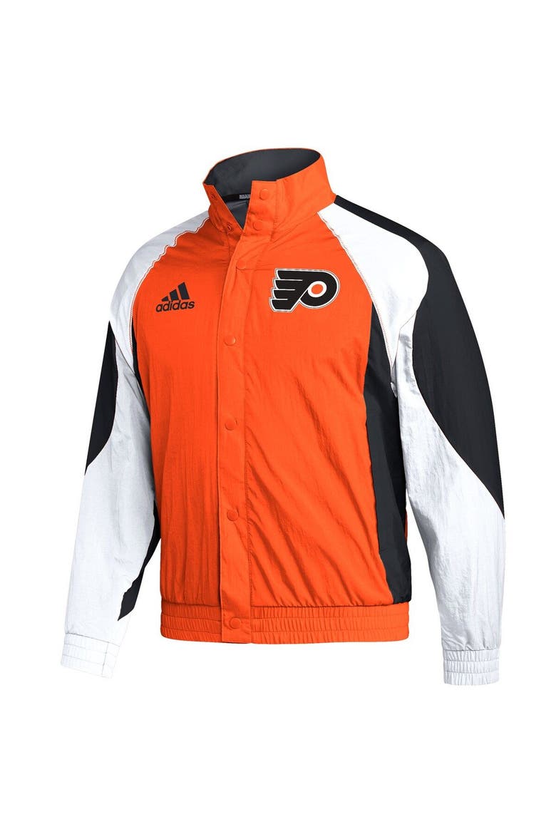 Men's adidas Orange Philadelphia Flyers Reverse Retro 2.0 Full-Snap Jacket, Alternate, color, Orange
