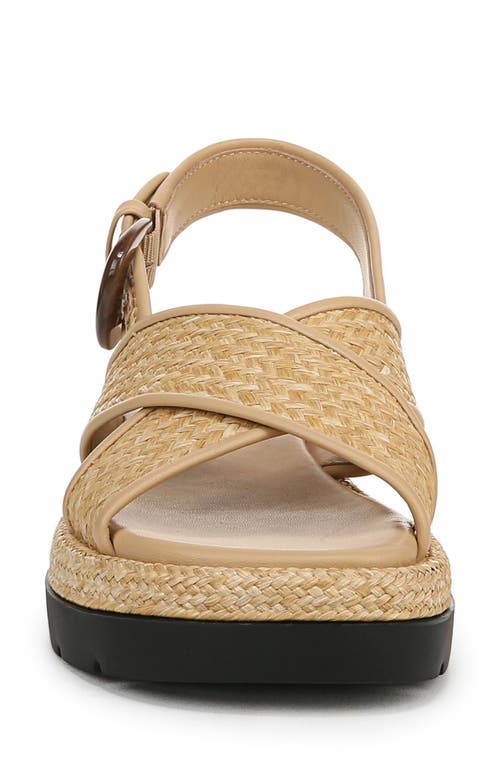 Vince Helena Raffia Lug-sole Sandals In Toasted Wheat