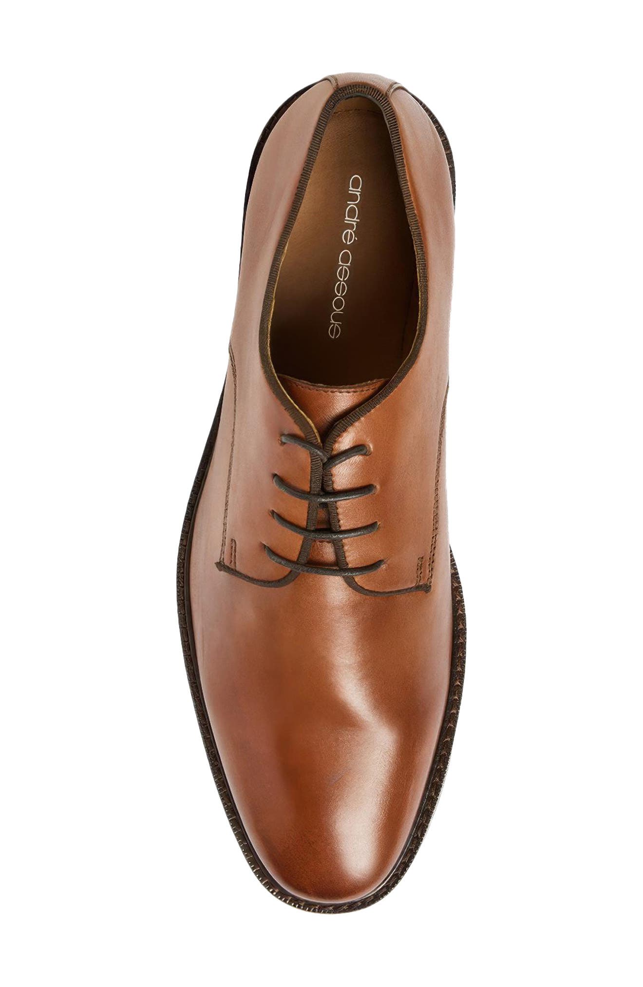 Arturo Plain Toe Derby, Alternate, color, COGNAC LEATHER