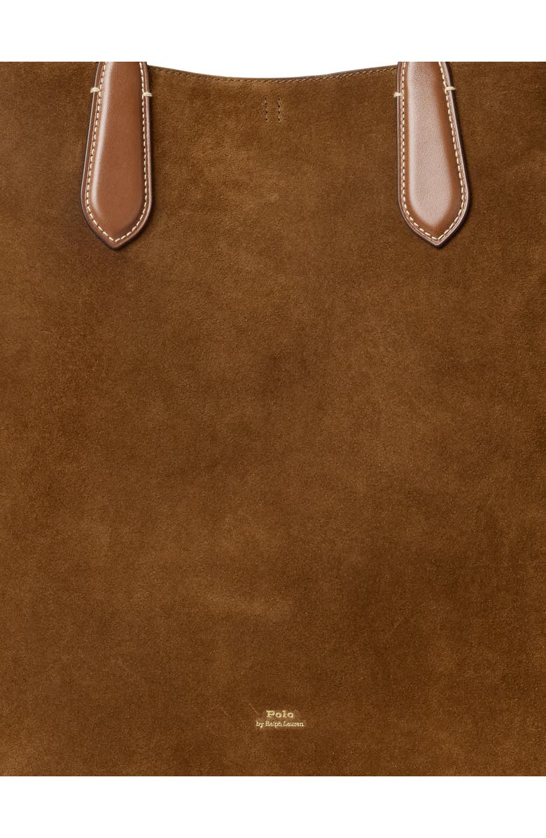 Polo Ralph Lauren Bellport Suede Tote Bag, Alternate, color, Cuoio