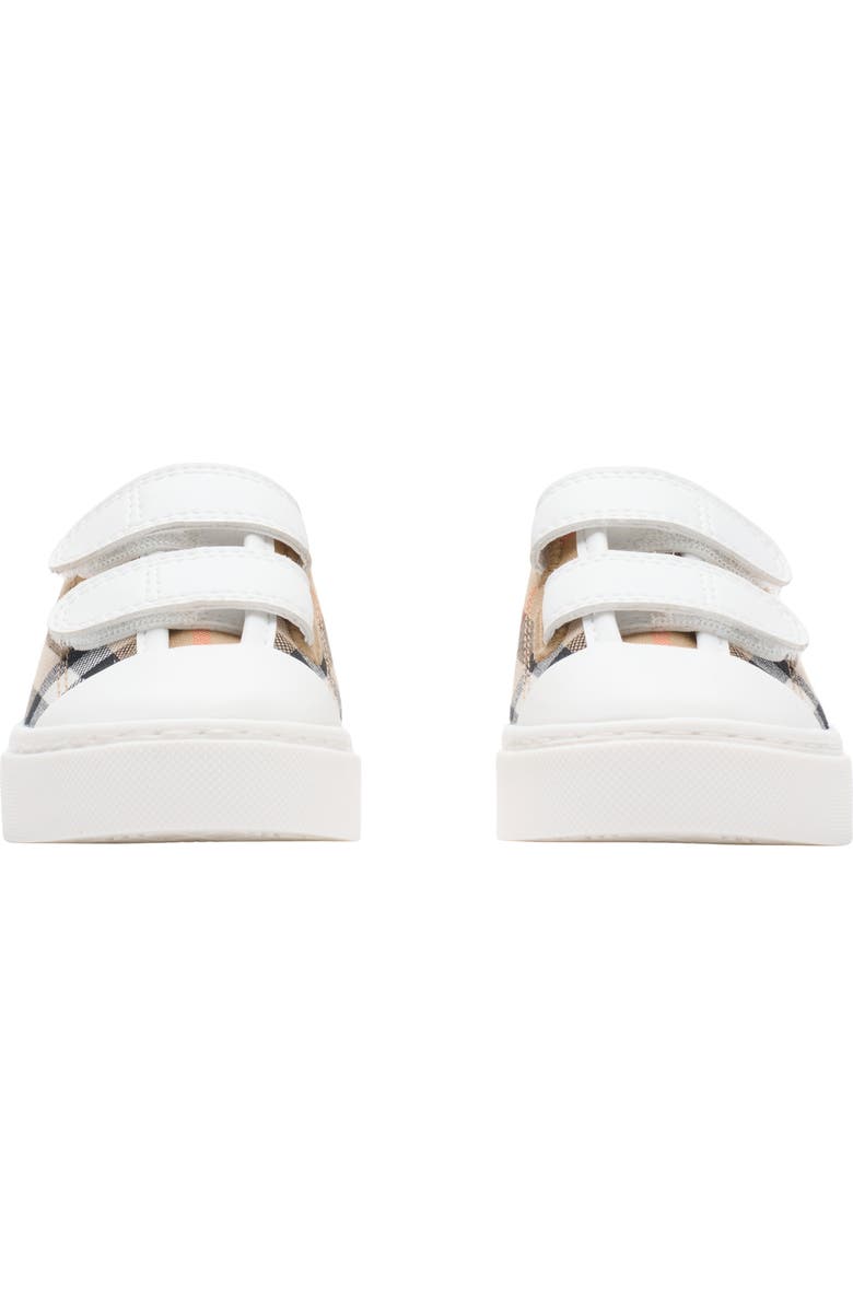 Burberry Check Cotton Sneakers, Alternate, color, Sand Beige