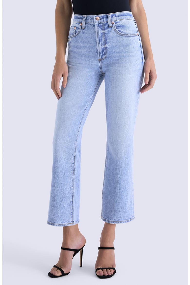 Ally High Waist Crop Bootcut Jeans, Main, color, MISTED EVE