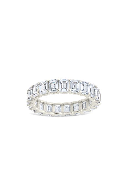 Sterling Forever Rio Baguette Cubic Zirconia Eternity Band Ring In Silver