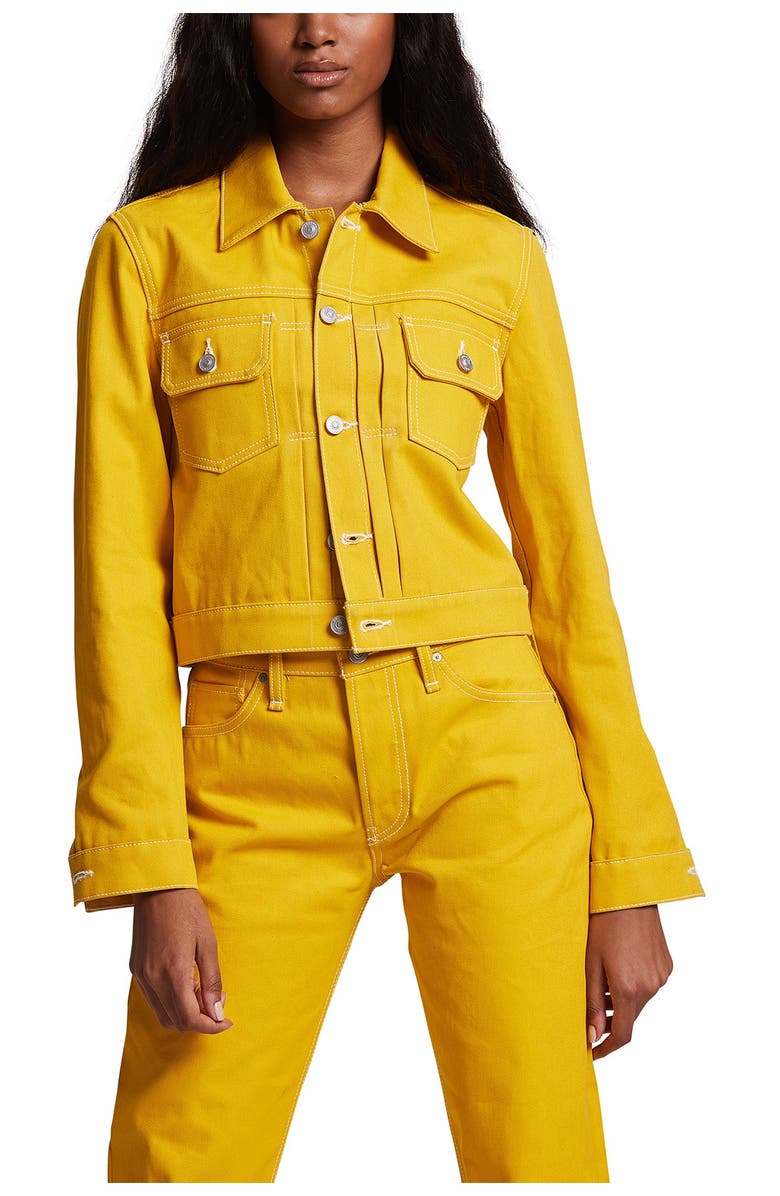 Hudson Jeans Lola Shrunken Trucker Jacket, Alternate, color, 