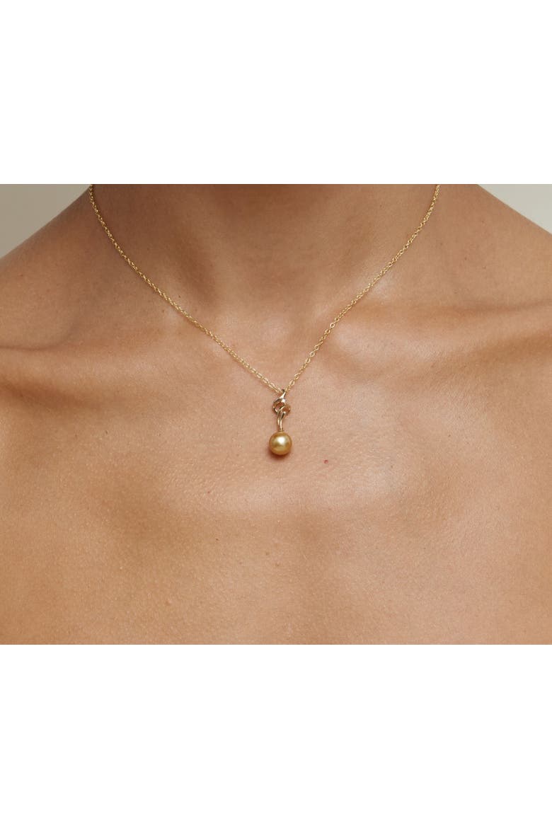 Golden Pearl & Diamond Aria Pendant, Alternate, color, Golden Pearl