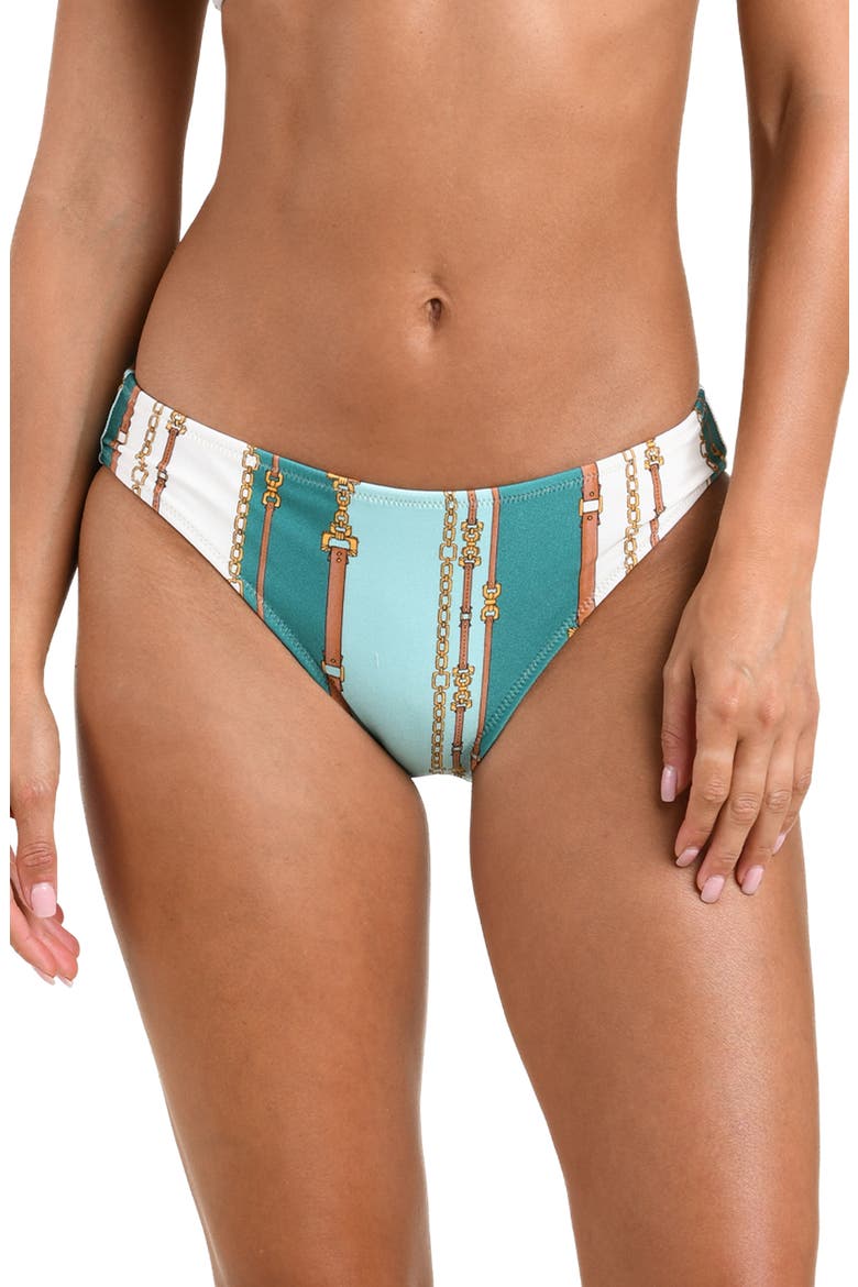 Nicole Stripe Bikini Bottoms, Main, color, GREEN MULTI