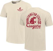 IMAGE ONE Men's Cream Washington State Cougars Comfort Colors Mascot Overlay T-Shirt