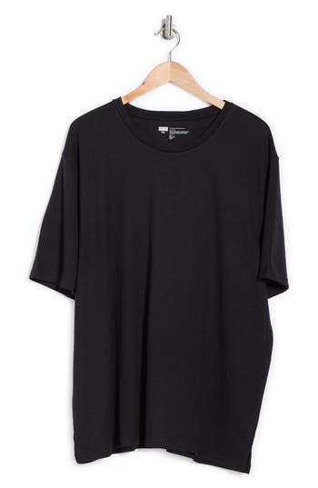 Nordstrom Rack Jersey Crewneck T-shirt In Black Caviar