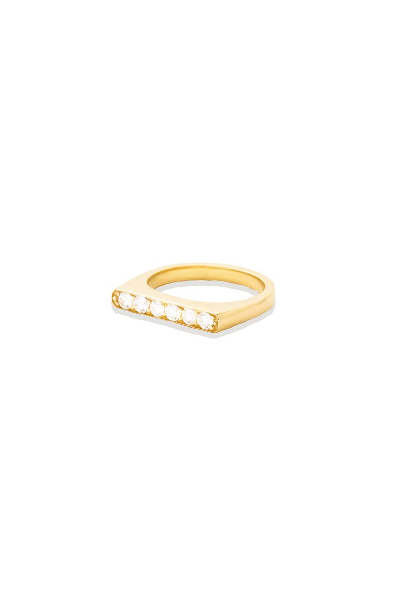 Edge Straight Stacking Ring, Alternate, color, Diamond-Gold