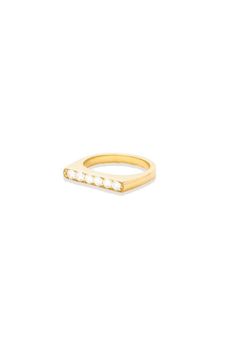 Campbell + Charlotte Edge Straight Stacking Ring, Alternate, color, Diamond-Gold