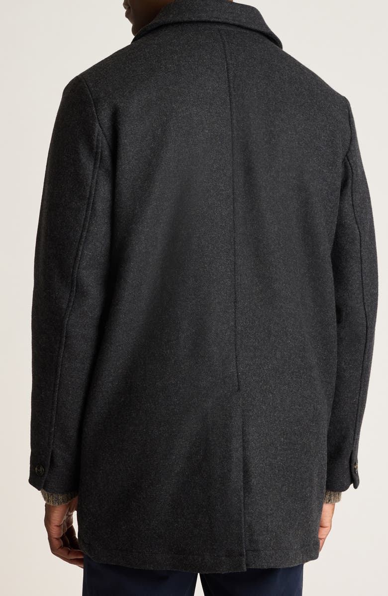 Bonobos Wool Blend Car Coat, Alternate, color, Charcoal Tartan Mill
