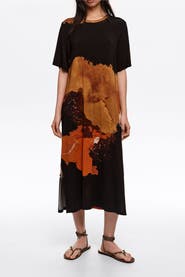 Bimba y Lola Flowing Midi T-Shirt Dress
