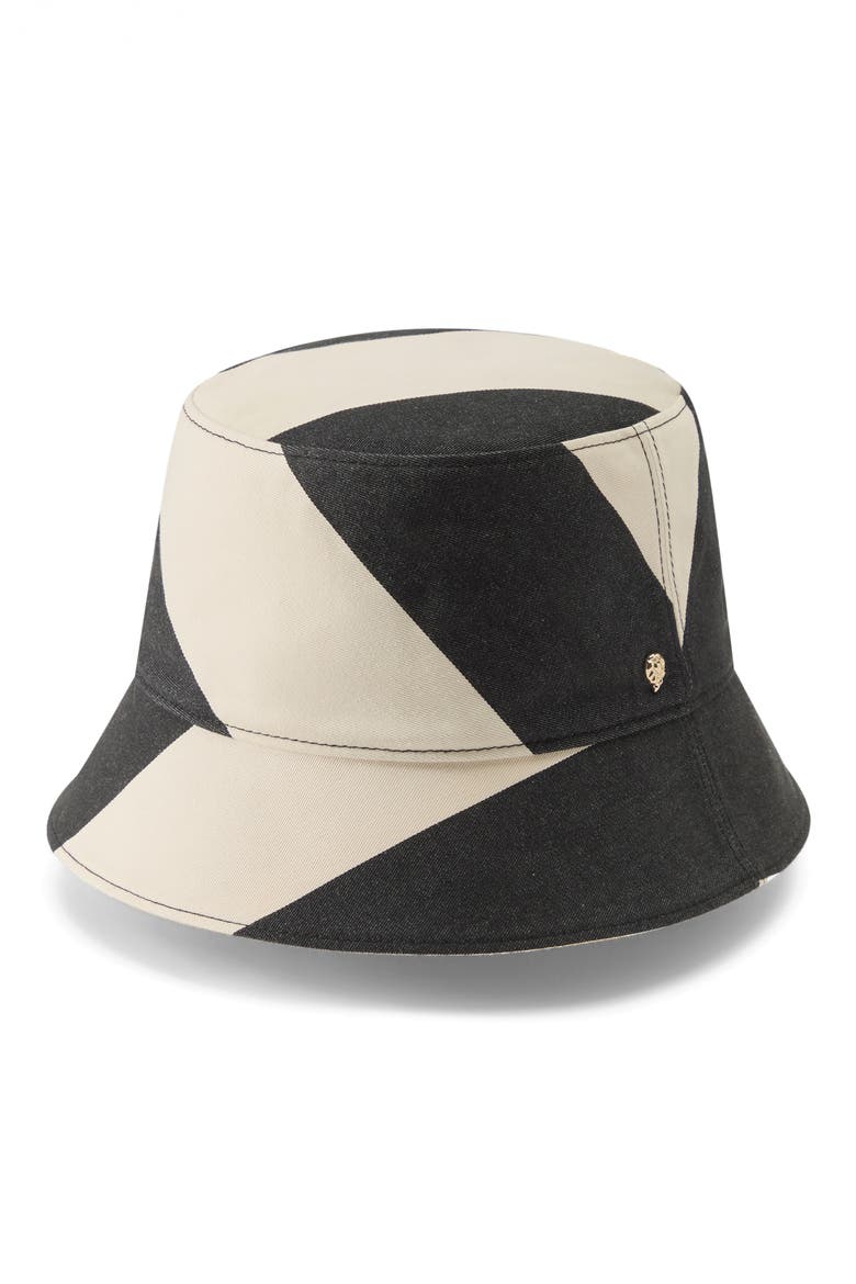 Arlo Cotton Bucket Hat, Main, color, BLACK/ COCONUT