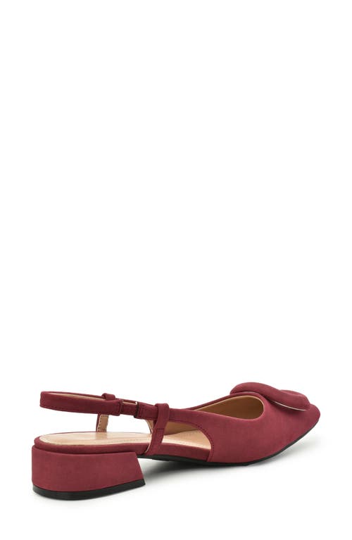Nicole Miller Frame Slingback Pump In Burgundy Nubuck