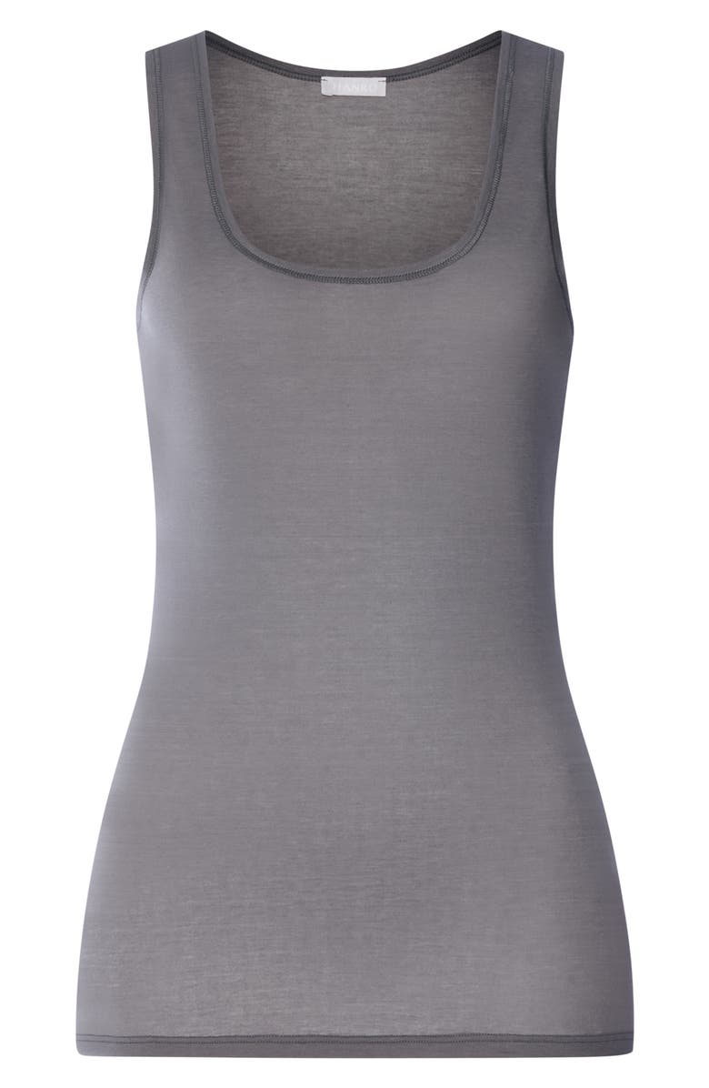 Hanro Ultralight Cotton Tank Top, Alternate, color, Mercury