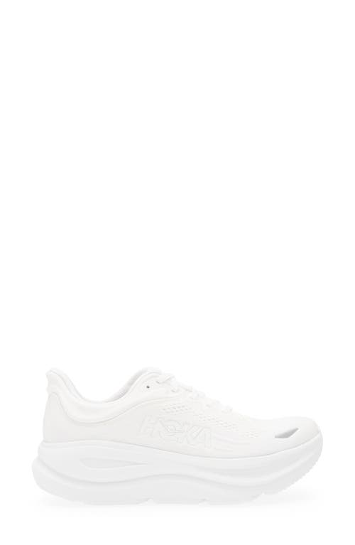 Hoka Bondi 9 Running Shoe In White/white