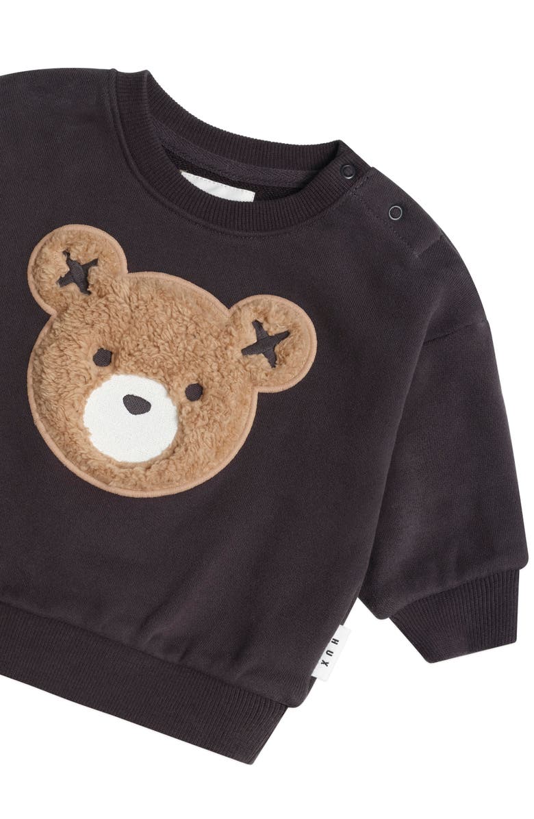 Huxbaby Furry Huxbear Sweatshirt Boys, Alternate, color, Soft Black