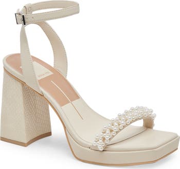 Adilyn Imitation Pearl Platform Sandal