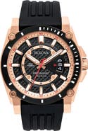 BULOVA Precisionist Rubber Strap Watch, 46.5mm