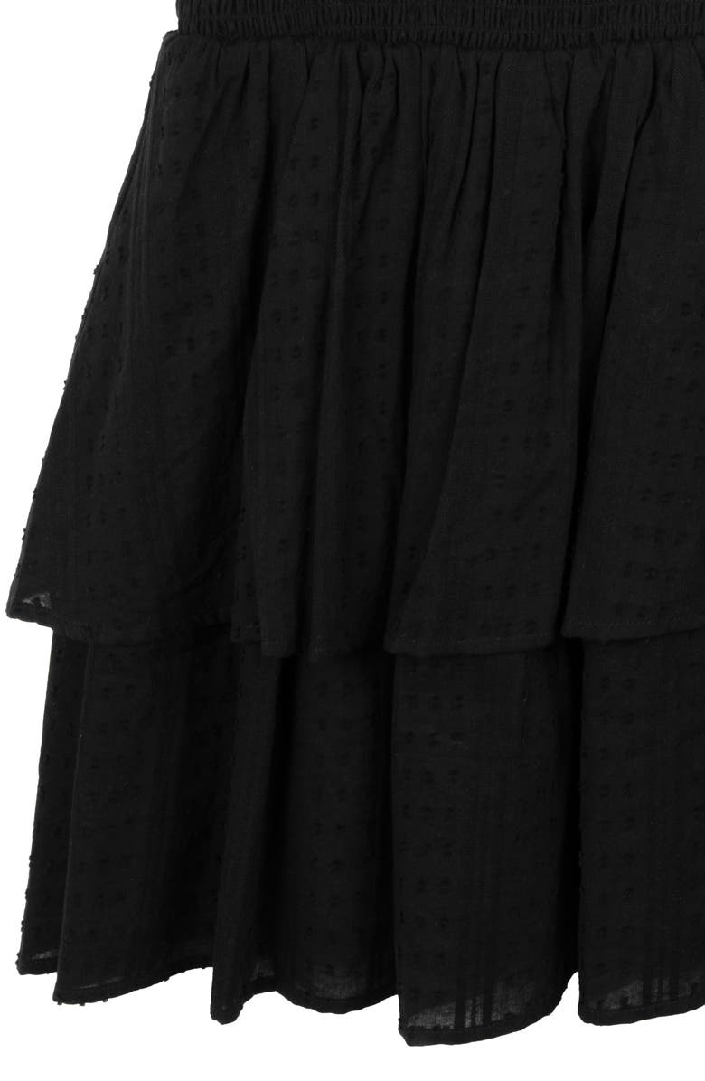 Rare Editions Kids' Tie Strap Smocked Party Dress, Alternate, color, Black