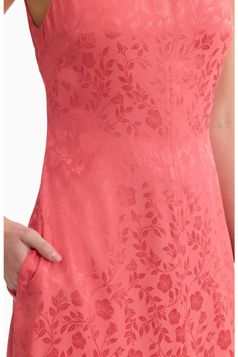 Emery Jacquard Dress, Alternate, color, Coral Blush