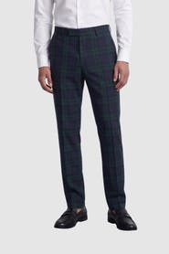 Twisted Tailor Ginger Tartan Slim Suit Trousers