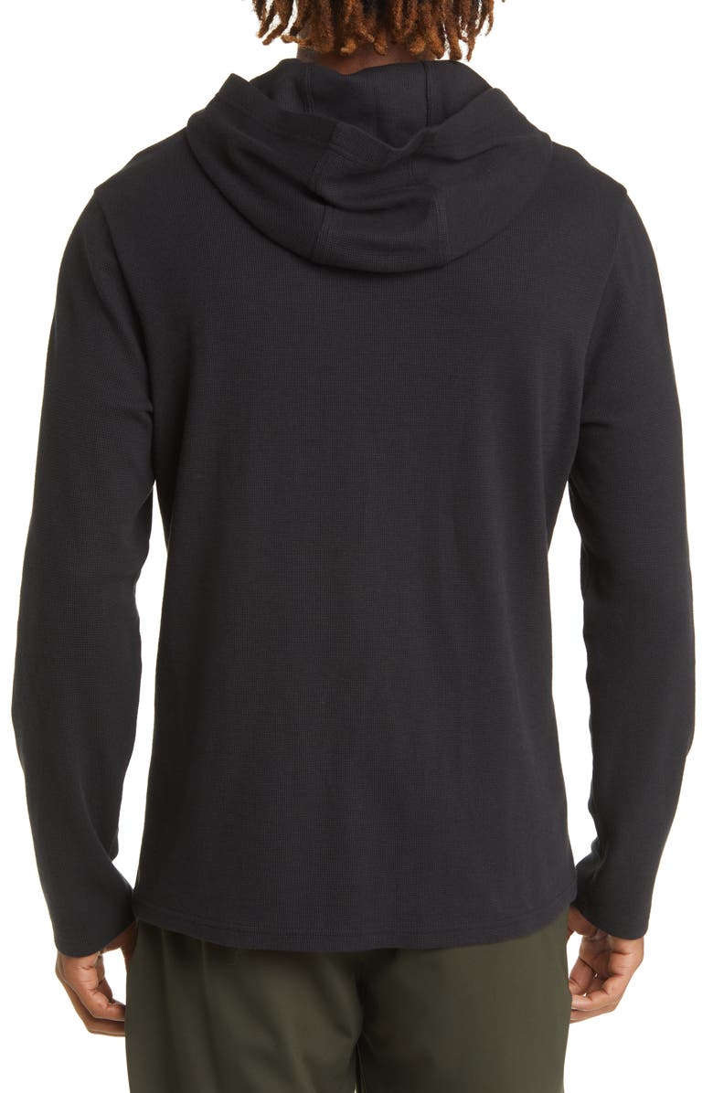 Zella Fireside Waffle Knit Hoodie, Alternate, color, 