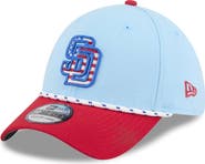 New Era Men's New Era Light Blue/Red San Diego Padres 2025 Fourth of July 39THIRTY Flex Hat