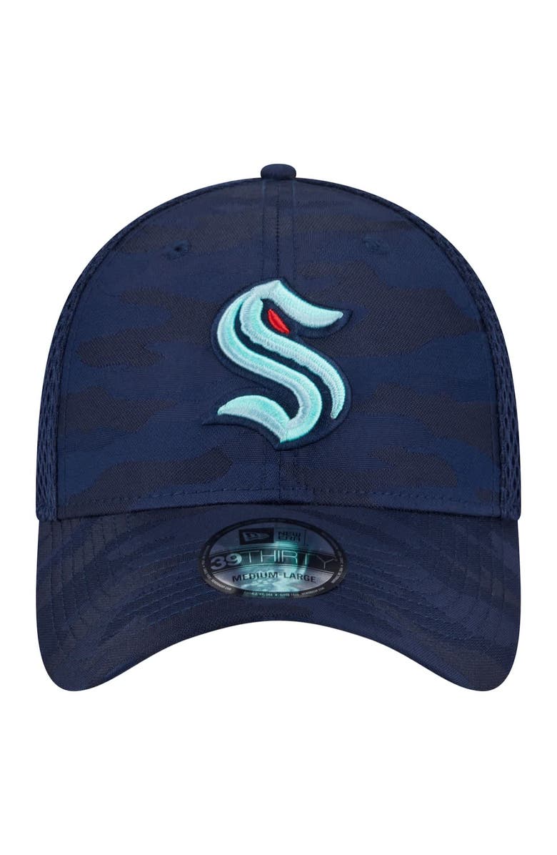 New Era Men's New Era  Deep Sea Blue Seattle Kraken Active Subtle Camo 39THIRTY Flex Hat, Alternate, color, 