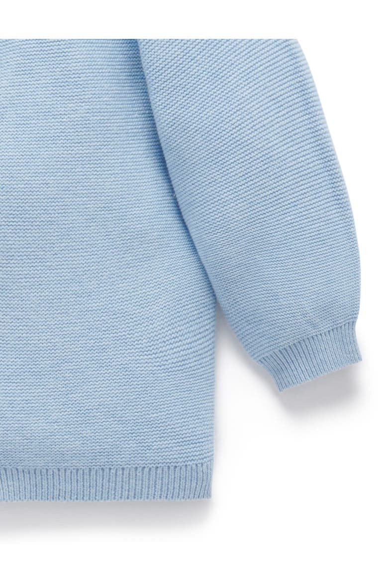 Textured Knit Cardigan, Alternate, color, Blue Melange