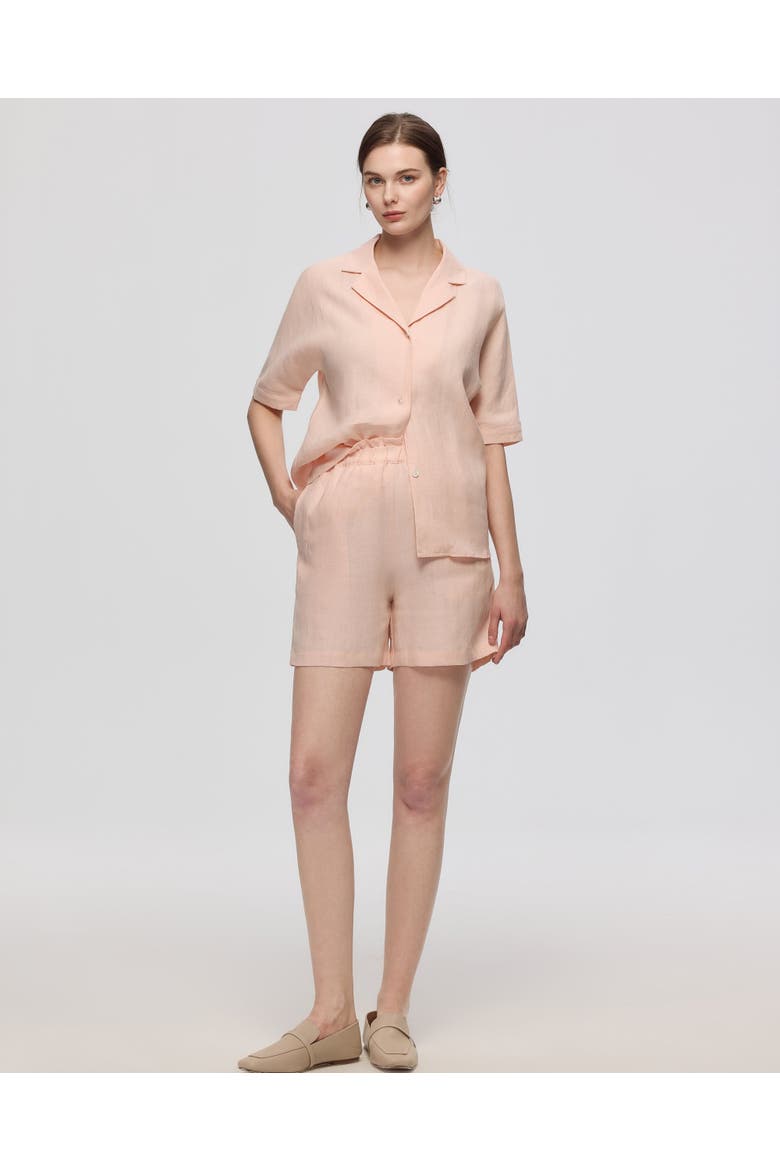 Hemp Pull-on Shorts, Main, color, Peach