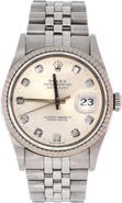 Pre-Owned Rolex Oyster Perpetual Datejust Automatic Watch Stainless Steel and White Gold with Diamond Markers 36