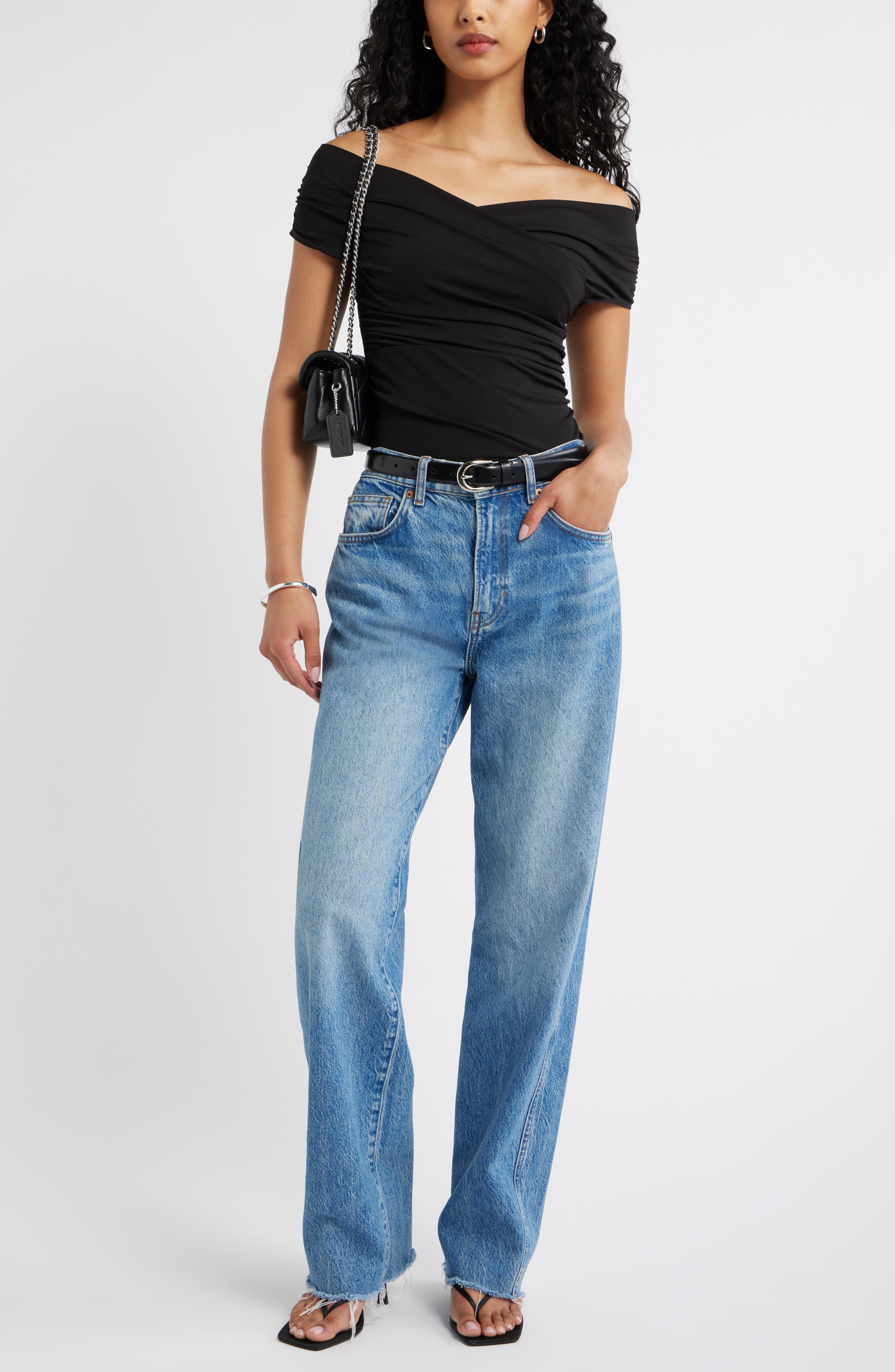 Женские Open Edit Crossover Off the Shoulder Top — фото 2
