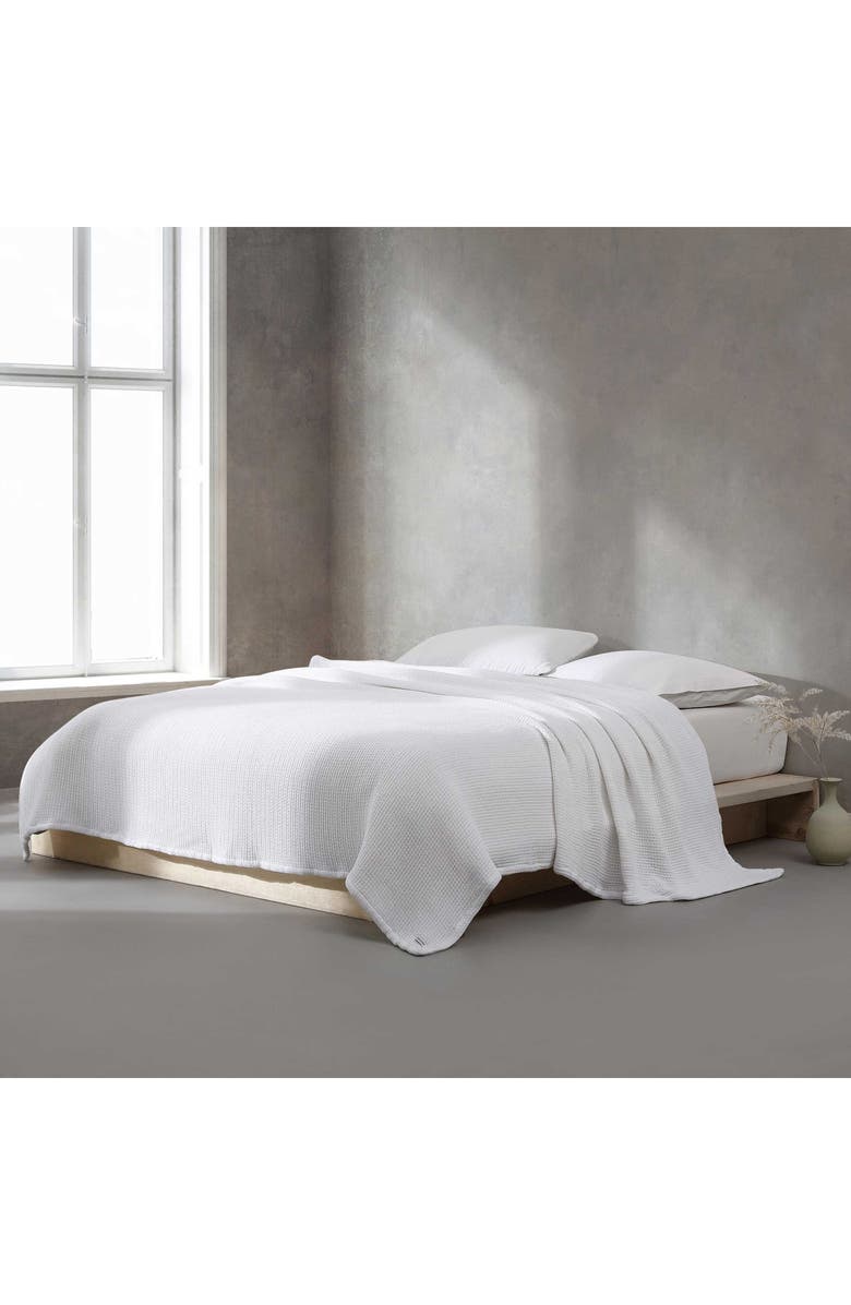 Calvin Klein Home Cotton Honeycomb Weave Blanket, Alternate, color, White