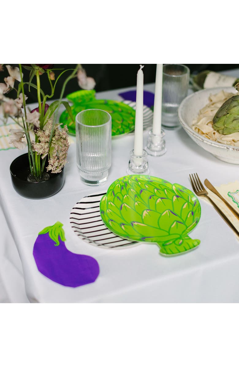 Jollity 
Co. Le Dinner Eggplant Guest Napkins, Alternate, color, Assorted Pre-Pack