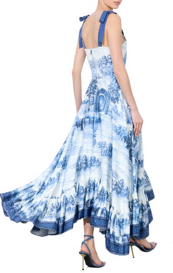 大人の可愛を alice olivia ROSALEE アイレット マキシドレス Rosalee Eyelet Maxi Dress In Bright Ruby | Alice + Olivia