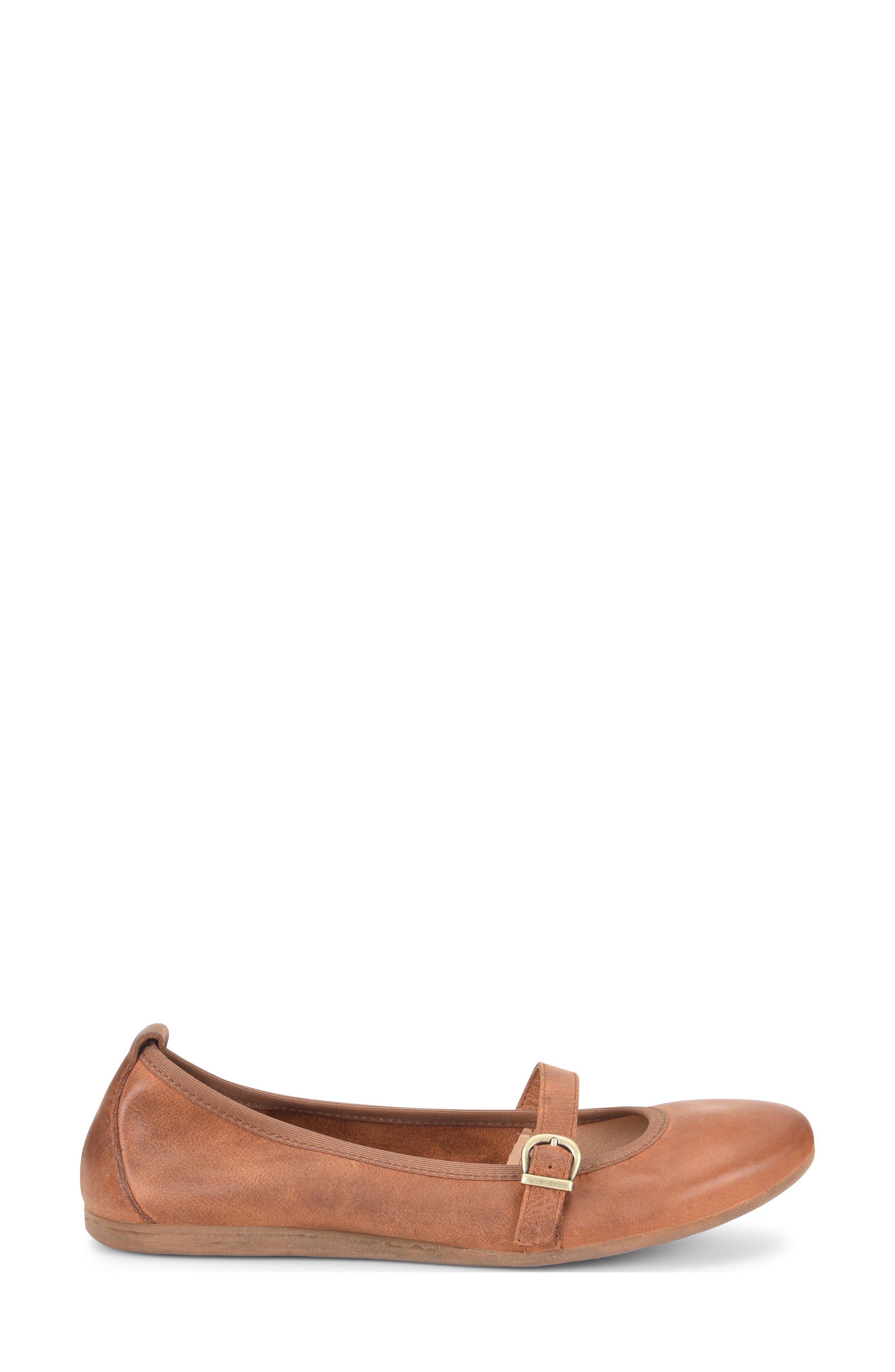 Curlew Mary Jane Ballet Flat, Alternate, color, TAN LEATHER