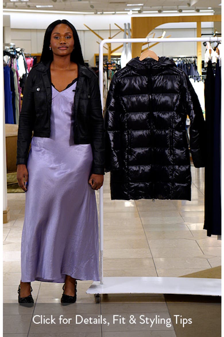 Ines Water Repellent Longline Hooded Puffer Jacket video