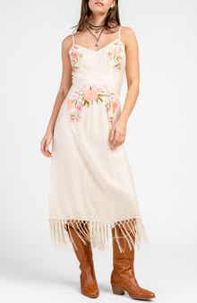Beivy Floral Embrodiered Midi Dress