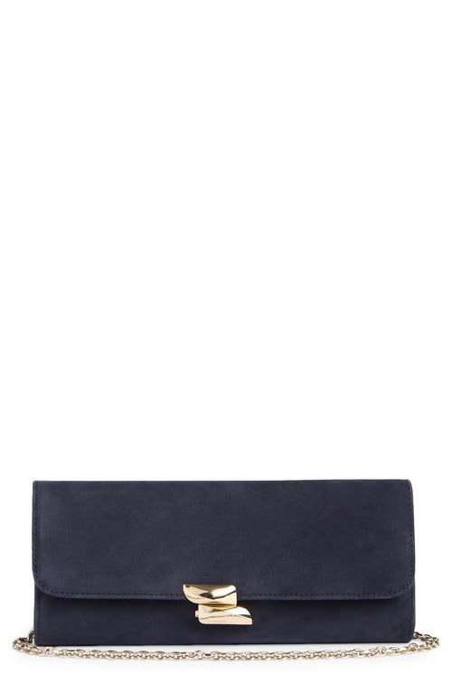 Lk Bennett Daisy Clutch In Navy