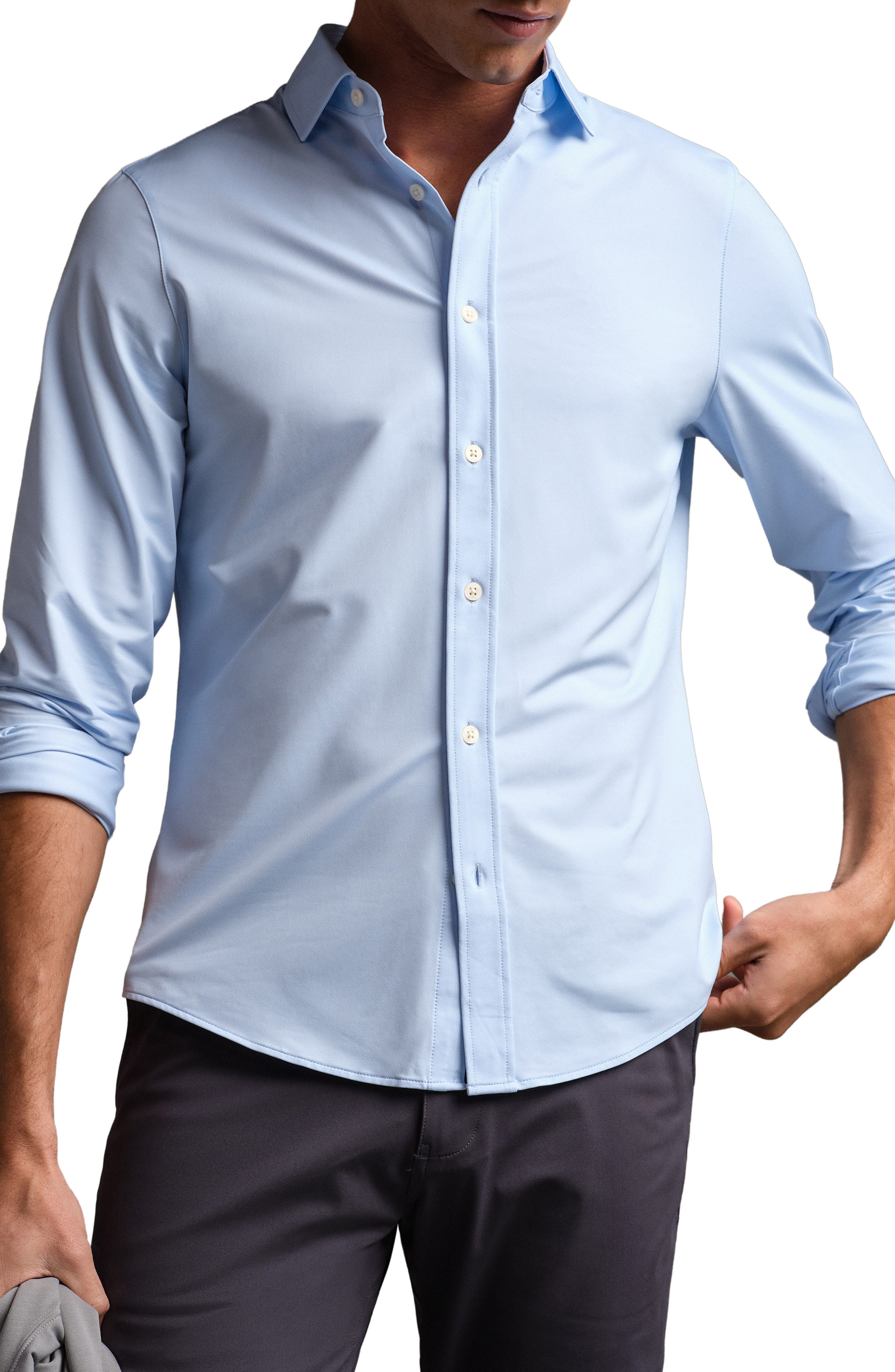 Commuter Slim Fit Performance Button-Up Shirt - image 3